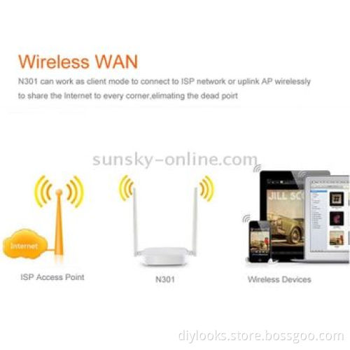 Tenda N301 Wireless N300 Easy Setup Router, Up to 300Mbps Speed